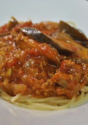 ナスのエスニックトマトソースパスタ-レシピのメイン写真