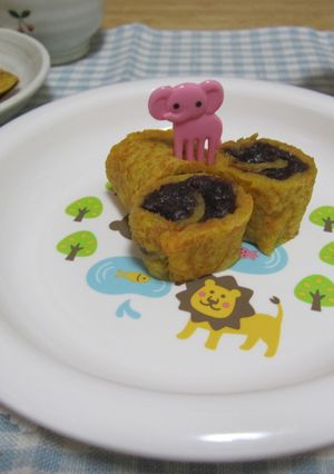 おやつに☆人参パンケーキのあんこ巻き♪-レシピのメイン写真