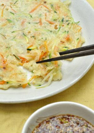 韓国料理ーズッキーニのチヂミ-レシピのメイン写真