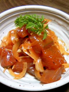 旬!マグロの刺身&新玉ねぎ韓国風-レシピのメイン写真