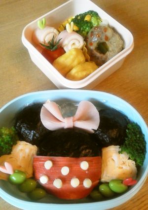 ＊簡単♬ミニーちゃんキャラ弁＊-レシピのメイン写真