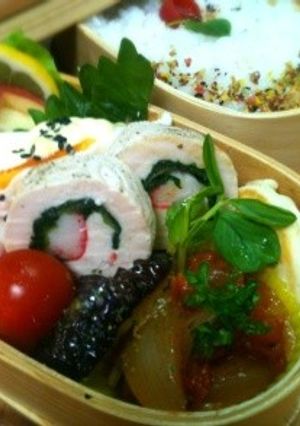 塩麹でしっとりささみロール弁当-レシピのメイン写真