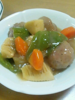 豚こまボールで簡単"酢豚"-レシピのメイン写真