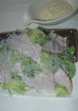 海藻麺と生野菜のゴマドレサラダ-レシピのメイン写真