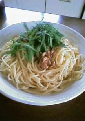 え？梅肉と納豆のパスタぁ～!!-レシピのメイン写真