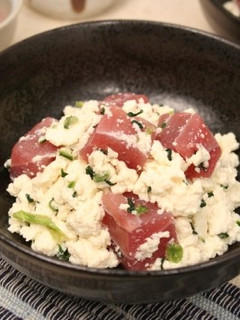 マグロの青菜豆腐和え-レシピのメイン写真