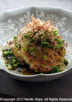 父の日に☆おだしで食べる大和芋お好み焼き-レシピのメイン写真
