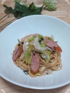 長ネギとウインナーの和風パスタ♪-レシピのメイン写真