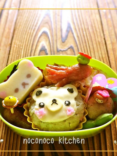 チーズで♡くまちゃん♡キャラ弁-レシピのメイン写真