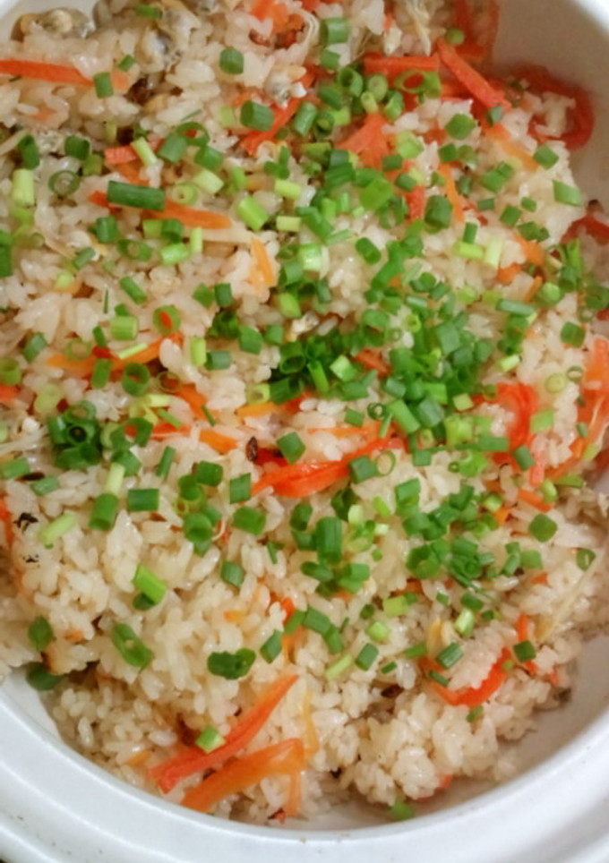 土鍋で♪うちの浅利の炊き込みご飯-レシピのメイン写真