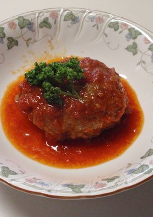 新玉ねぎたっぷり煮込みハンバーグ-レシピのメイン写真