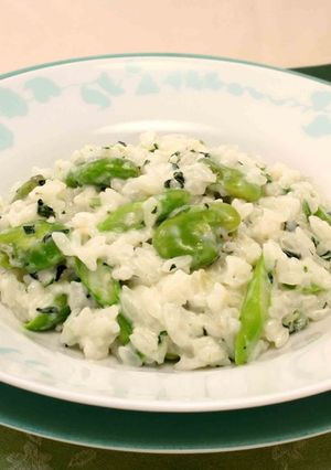 そら豆のグリーンリゾット-レシピのメイン写真