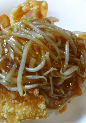 揚げワンタンのモヤシあんかけ！-レシピのメイン写真