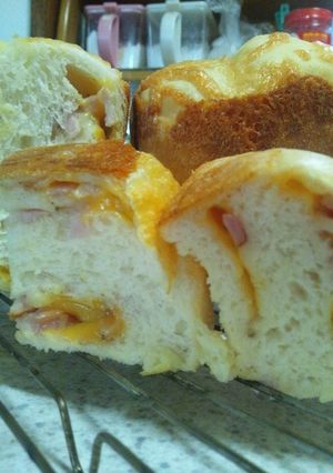 ＨＢで♪ベーコン＆チーズのフランスパン-レシピのメイン写真