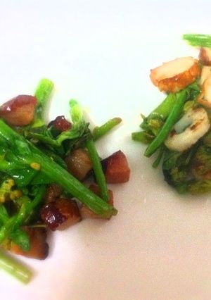美味しい野菜：菜の花（青菜）の簡単炒め-レシピのメイン写真