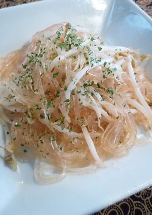 簡単♪くずきりともやしの明太子パスタ風-レシピのメイン写真