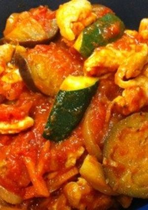 手羽元とズッキーニのトマト煮-レシピのメイン写真