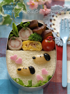 【キャラ弁】お豆のスヌーピー弁当-レシピのメイン写真