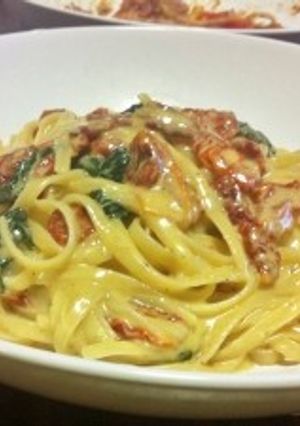 ドライトマトと大葉のクリームソースパスタ-レシピのメイン写真