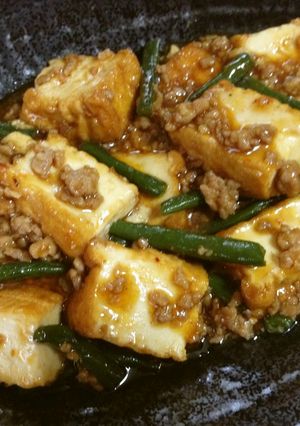 厚揚げ♡いんげん♡ひき肉in-レシピのメイン写真