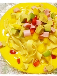 かぼちゃの冷製スープパスタ-レシピのメイン写真