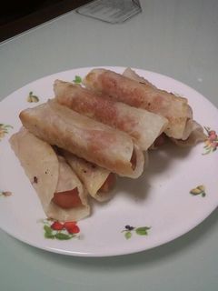 残った餃子の皮でソーセージ巻き-レシピのメイン写真