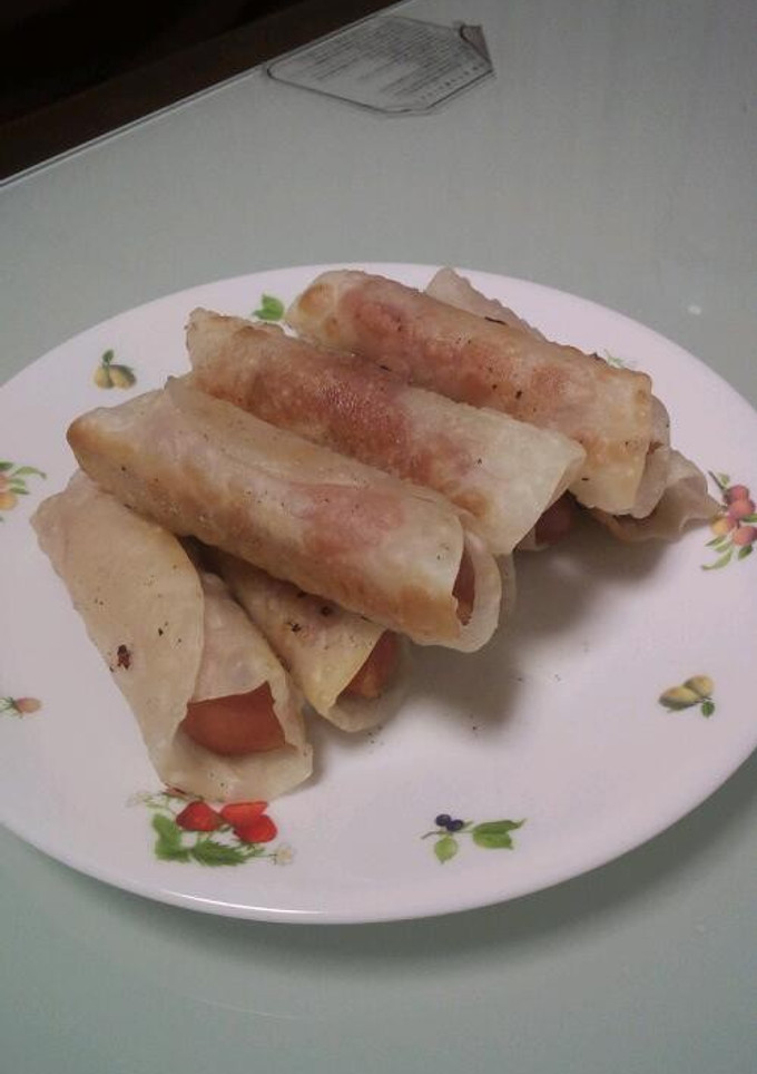 残った餃子の皮でソーセージ巻き-レシピのメイン写真