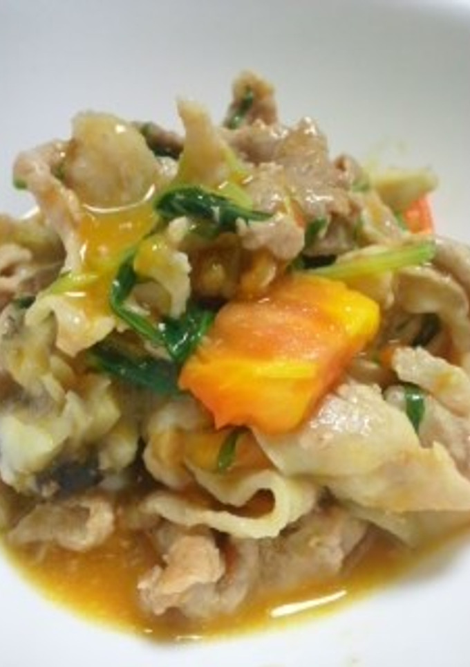簡単♪豚肉と水菜の中華炒め-レシピのメイン写真