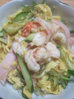 マロニープチ!プチ!海藻麺で5色酢の物♪-レシピのメイン写真
