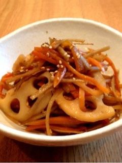 蓮根きんぴらごぼう-レシピのメイン写真