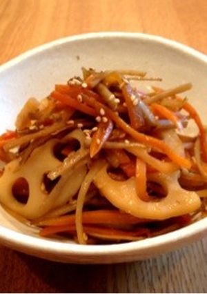 蓮根きんぴらごぼう-レシピのメイン写真
