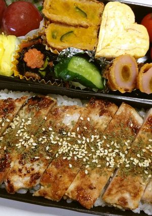 トンちゃん♪ごま味噌♪ぬられて丼！-レシピのメイン写真