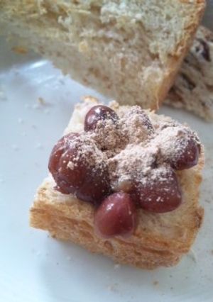 豆の甘煮☆金時豆トーストINはったい粉☆-レシピのメイン写真