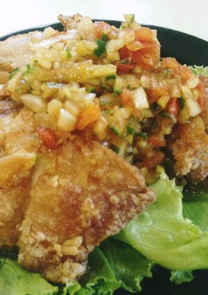 ピリリな特製ダレで食べる鶏の竜田揚げ♪-レシピのメイン写真