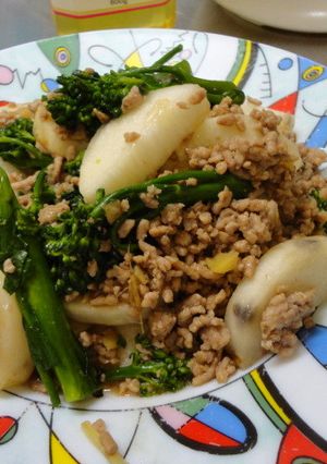 簡単☆長芋とひき肉のオイスターソース炒め-レシピのメイン写真