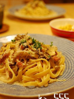 簡単!ベーコンときのこのクリームパスタ-レシピのメイン写真