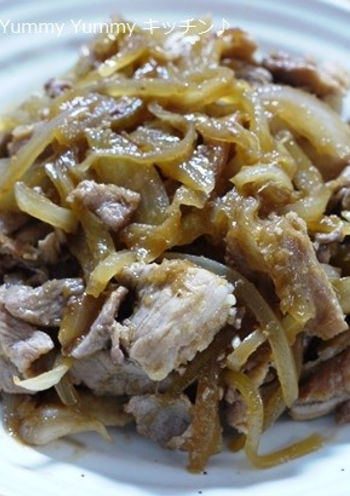 豚肉と玉ねぎのはちみつ生姜焼き♪-レシピのメイン写真