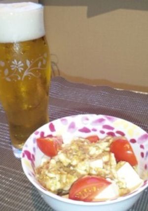 ビールに合う!!ヘルシーおつまみ冷や奴❤-レシピのメイン写真