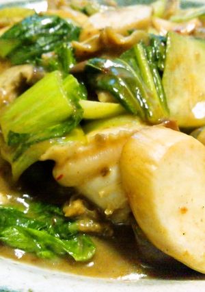【辛酸を】帆立と青梗菜の酸辣炒め【食べる-レシピのメイン写真