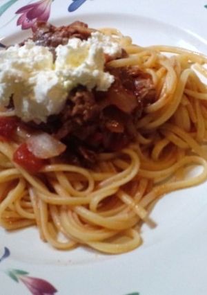 牛肉とトマトのスパゲティソース-レシピのメイン写真
