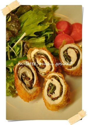 ささみの梅しそチーズ巻きフライ-レシピのメイン写真