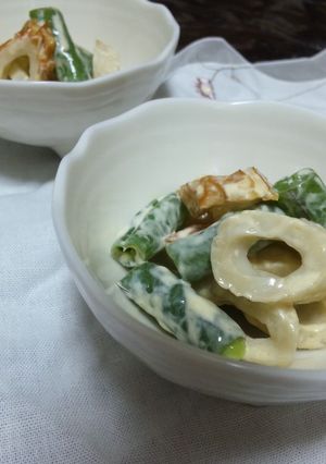 インゲンとちくわのめんつゆマヨ和え-レシピのメイン写真