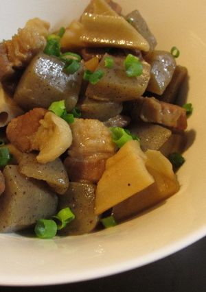 れんこんとこんにゃくと豚肉の煮物-レシピのメイン写真