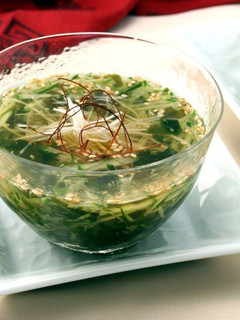 韓国風 きゅうりとわかめの冷たいスープ-レシピのメイン写真