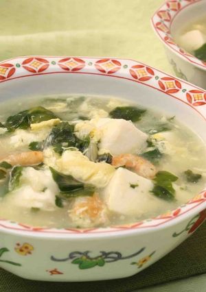 豆腐と干し海老のわかめスープ-レシピのメイン写真