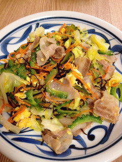 ゴーヤ入り。塩昆布野菜炒め-レシピのメイン写真