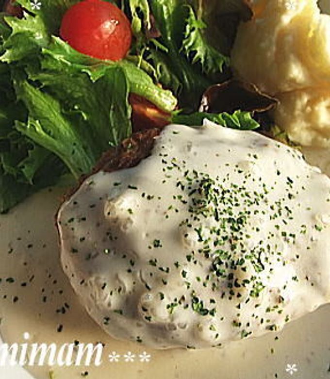 クリームチーズソースdeハンバーグ-レシピのメイン写真