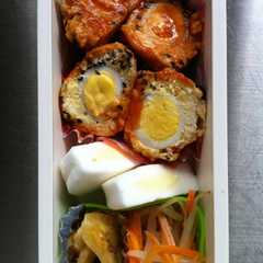 親子うずらボールの弁当-レシピのメイン写真