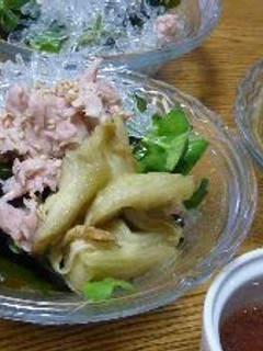 焼きナスとワカメのサラダ-レシピのメイン写真