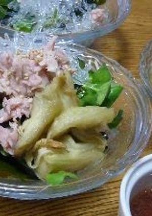 焼きナスとワカメのサラダ-レシピのメイン写真